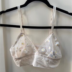 Floral Embroidered Sheer Bralette
